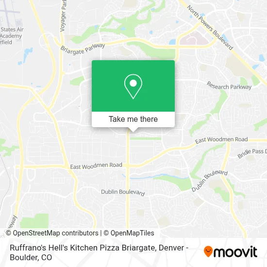 Ruffrano's Hell's Kitchen Pizza Briargate map