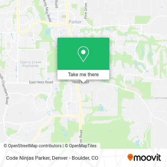 Code Ninjas Parker map
