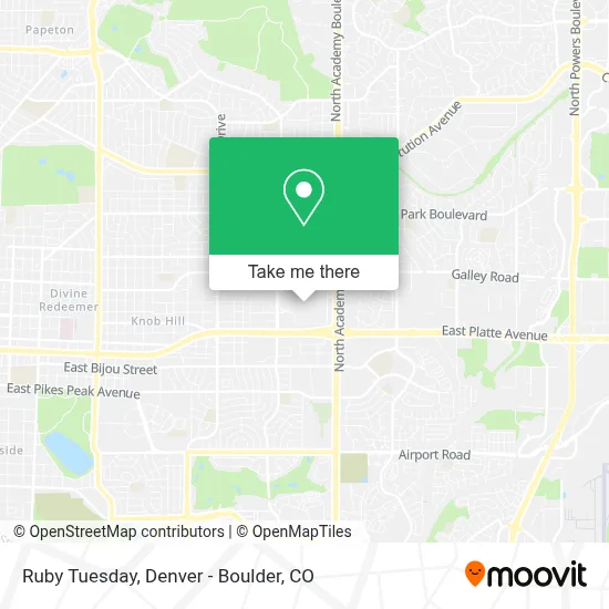 Ruby Tuesday map