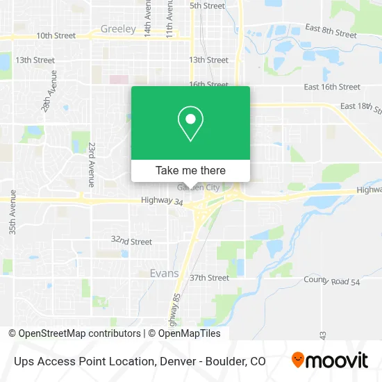 Ups Access Point Location map