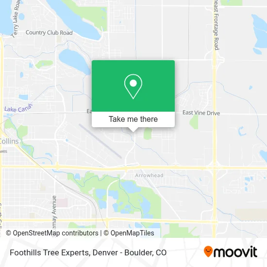 Foothills Tree Experts map