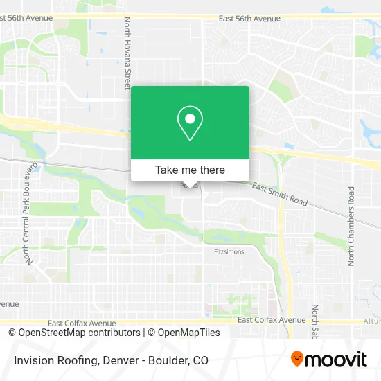 Invision Roofing map