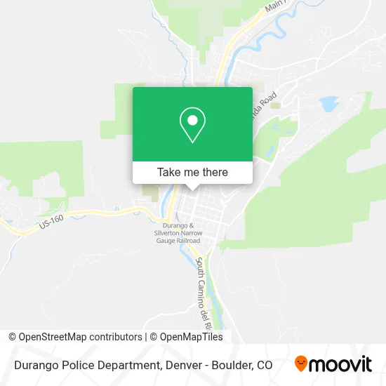 Durango Police Department map