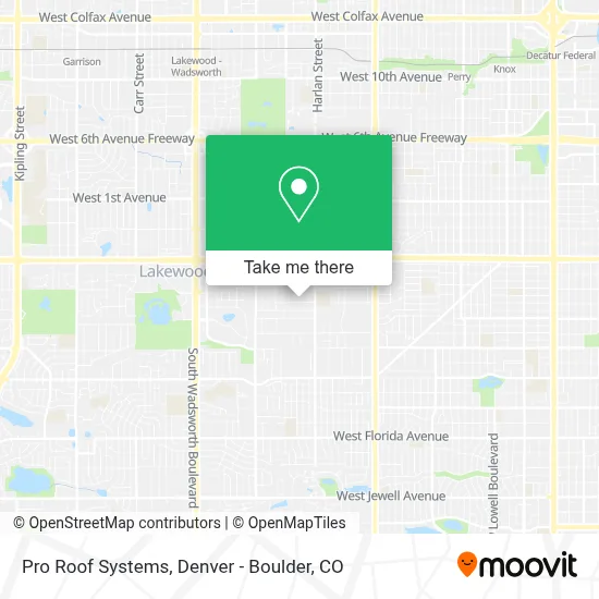Pro Roof Systems map