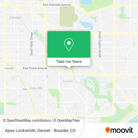 Apex Locksmith map