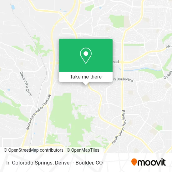 In Colorado Springs map