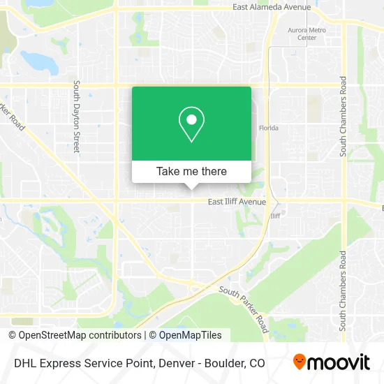 DHL Express Service Point map