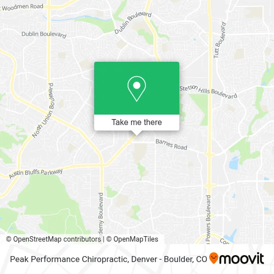 Peak Performance Chiropractic map
