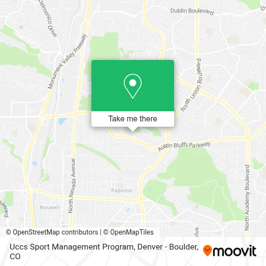 Uccs Sport Management Program map