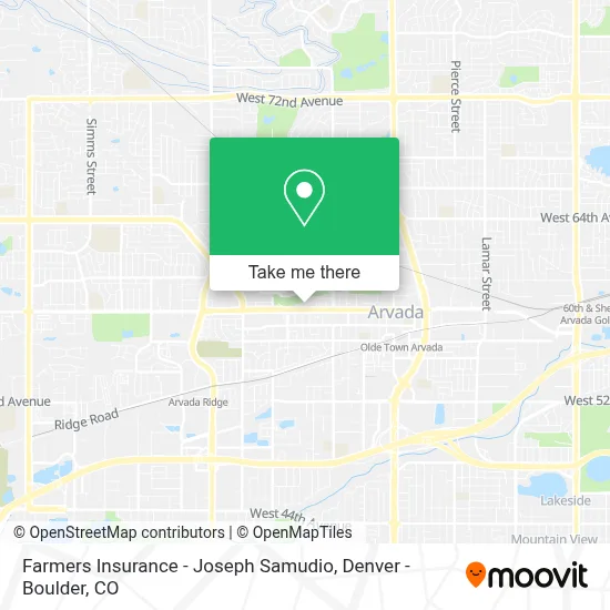 Farmers Insurance - Joseph Samudio map