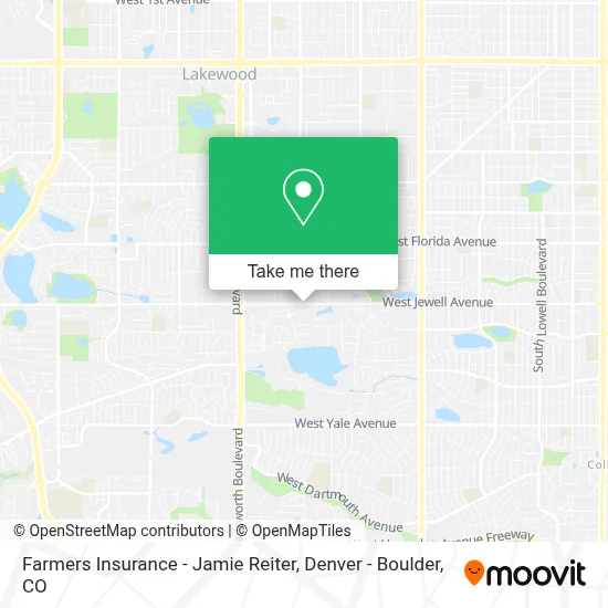 Farmers Insurance - Jamie Reiter map