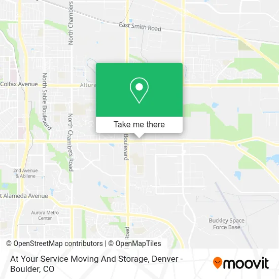 At Your Service Moving And Storage map