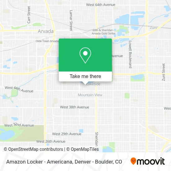 Amazon Locker - Americana map