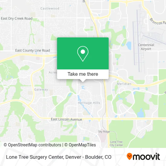 Lone Tree Surgery Center map