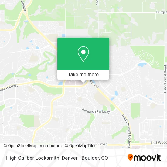 High Caliber Locksmith map