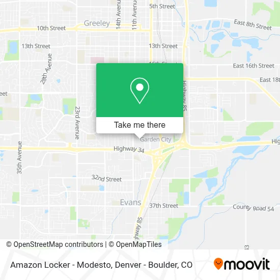 Amazon Locker - Modesto map