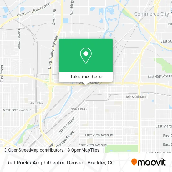 Red Rocks Amphitheatre map