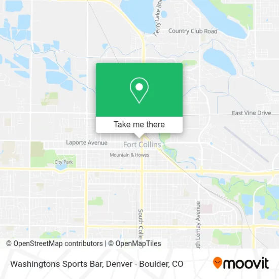 Washingtons Sports Bar map