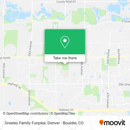 Greeley Family Funplex map