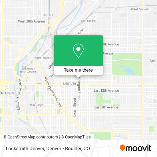 Locksmith Denver map