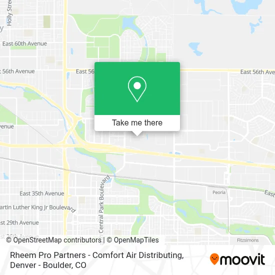 Rheem Pro Partners - Comfort Air Distributing map