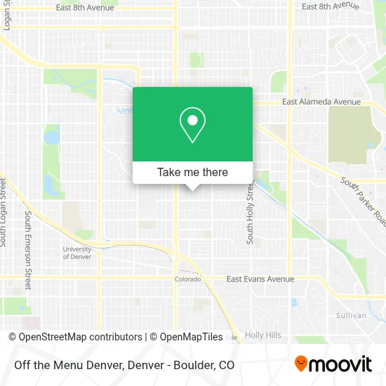 Off the Menu Denver map
