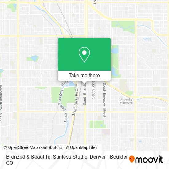 Bronzed & Beautiful Sunless Studio map