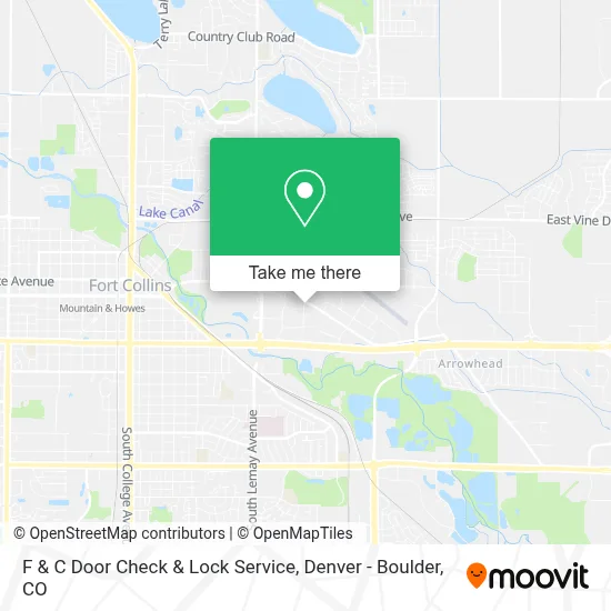 F & C Door Check & Lock Service map