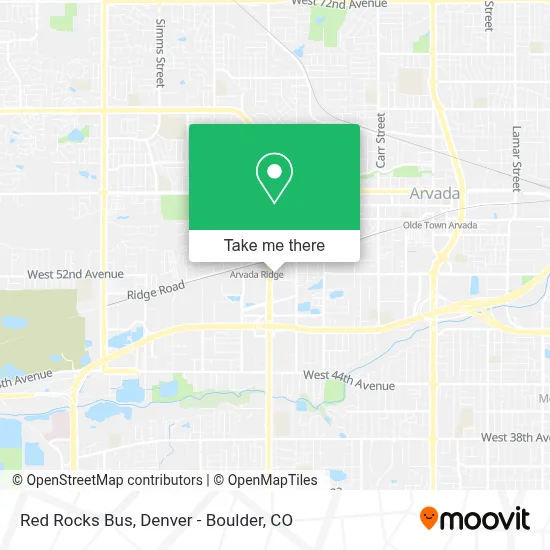 Red Rocks Bus map