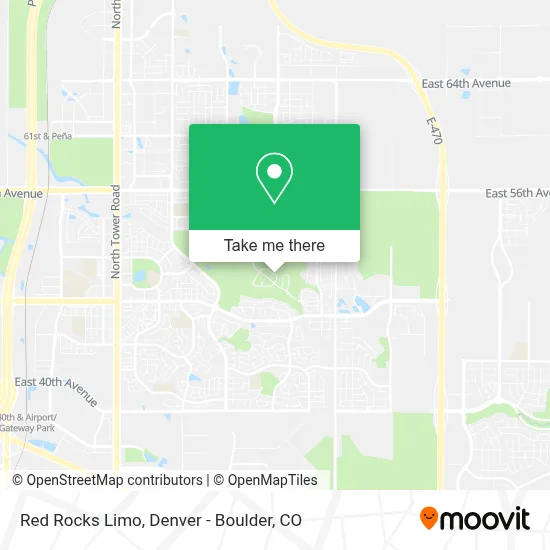 Red Rocks Limo map