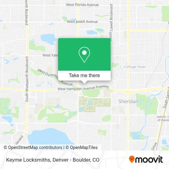 Keyme Locksmiths map