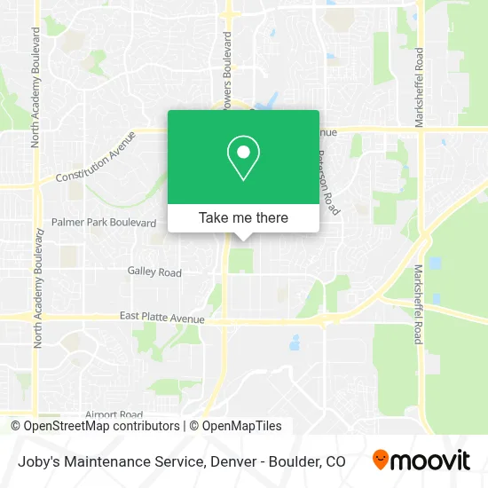 Joby's Maintenance Service map