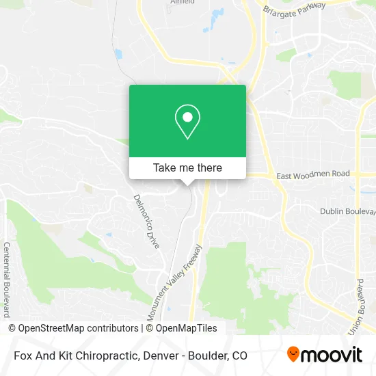 Fox And Kit Chiropractic map