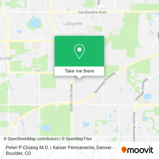 Peter P Chiang M.D. | Kaiser Permanente map