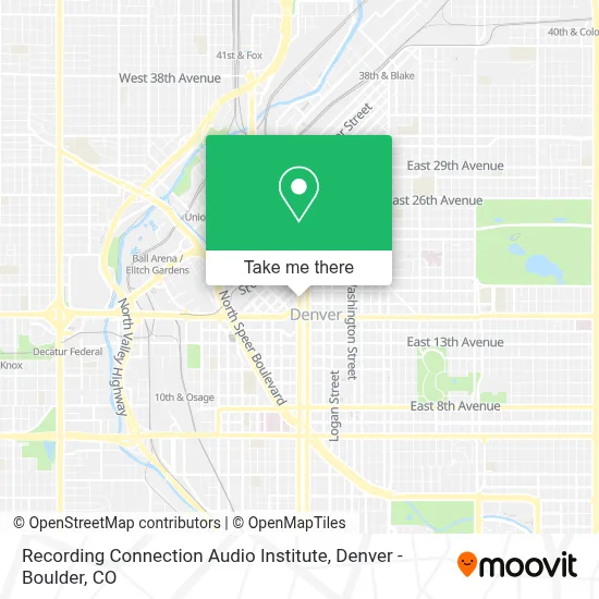 Recording Connection Audio Institute map
