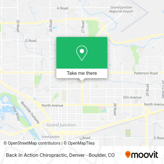 Back In Action Chiropractic map