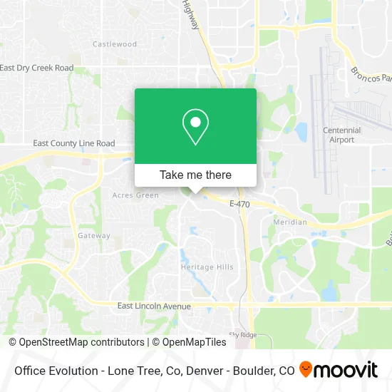 Office Evolution - Lone Tree, Co map