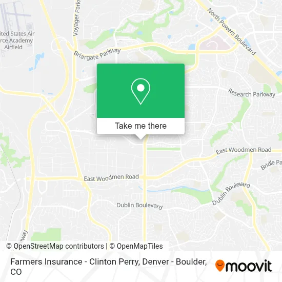 Farmers Insurance - Clinton Perry map