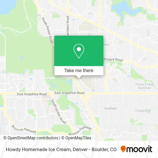 Howdy Homemade Ice Cream map