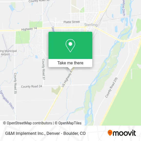 G&M Implement Inc. map
