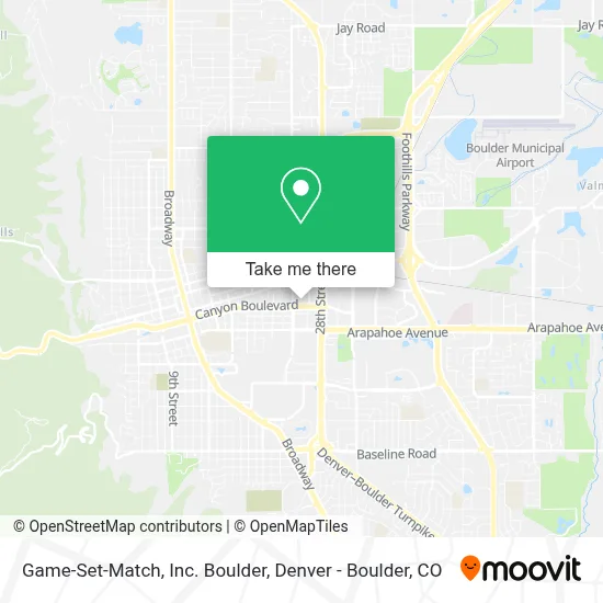 Game-Set-Match, Inc. Boulder map