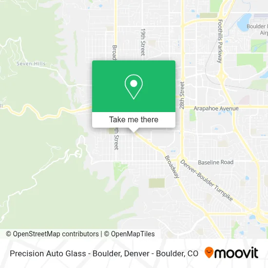 Precision Auto Glass - Boulder map