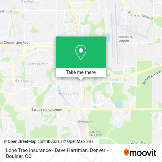 Lone Tree Insurance - Dave Harriman map