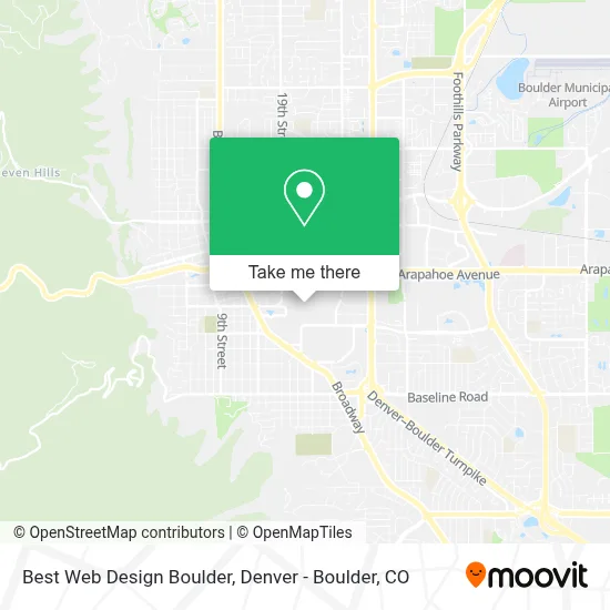 Best Web Design Boulder map