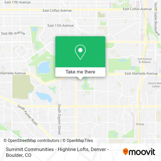 Summit Communities - Highline Lofts map