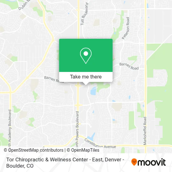 Tor Chiropractic & Wellness Center - East map