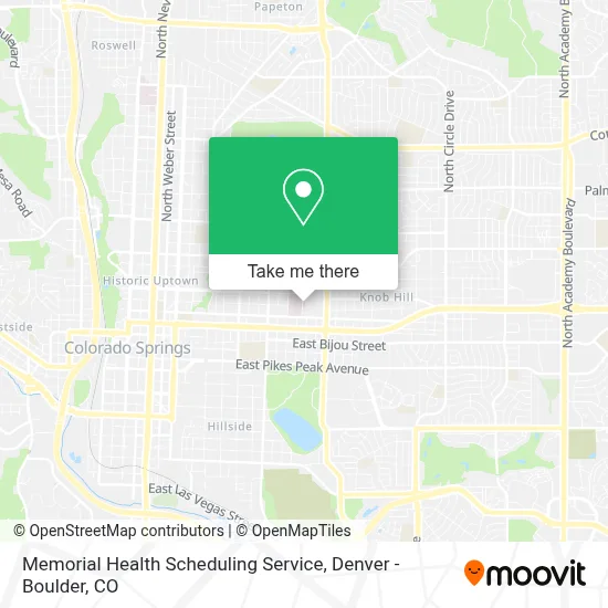 Memorial Health Scheduling Service map