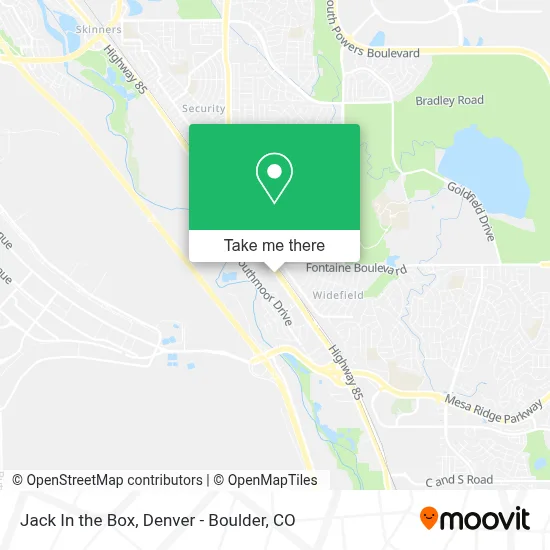 Jack In the Box map