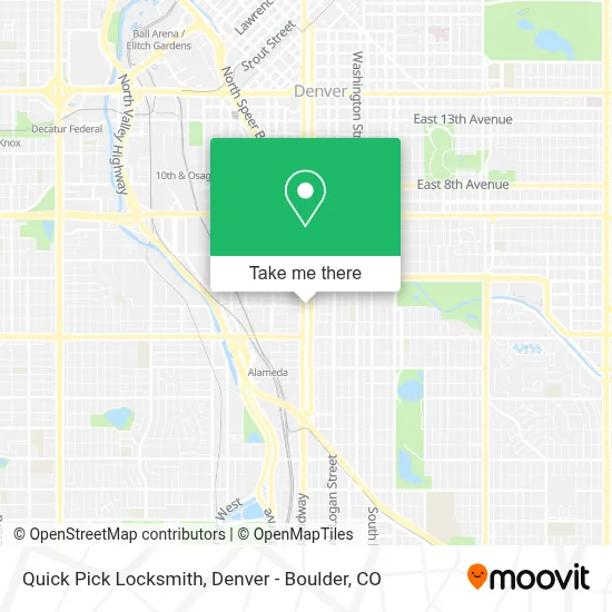 Quick Pick Locksmith map