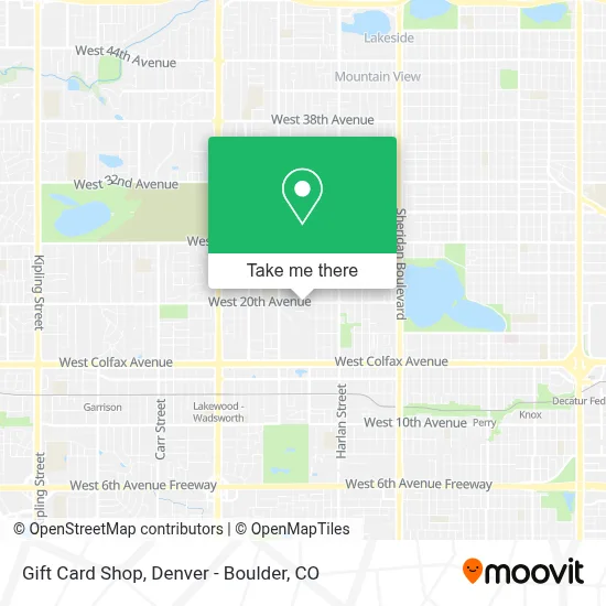 Gift Card Shop map